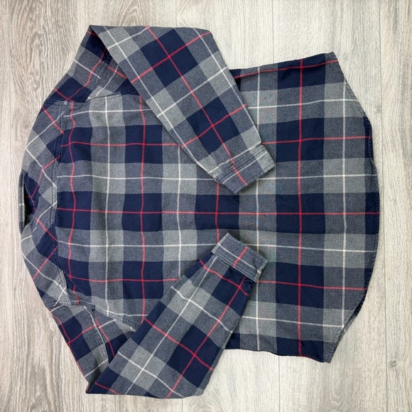 Flint And Tinder Flannel Shirt Men XL Blue Red Plaid Double Pocket Button Up USA - Picture 9 of 14